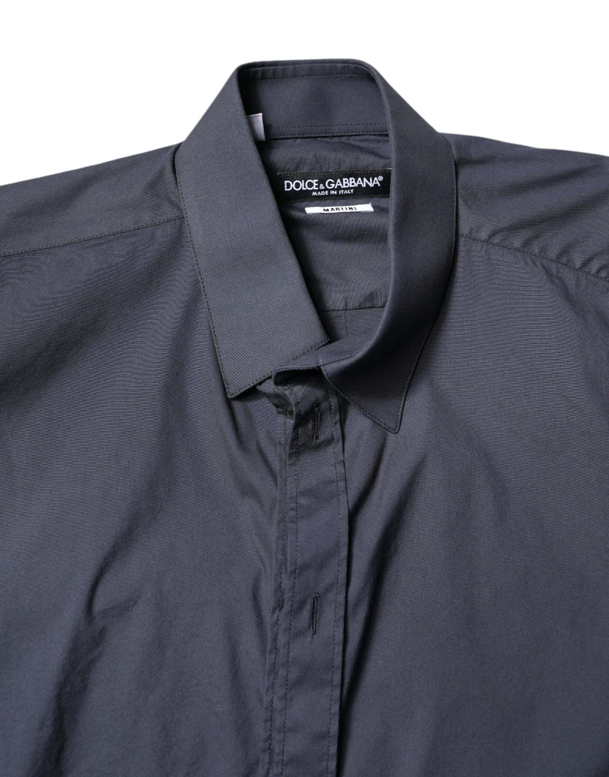 Dolce & Gabbana Dark Blue MARTINI Cotton Formal Dress Shirt by Dolce & Gabbana