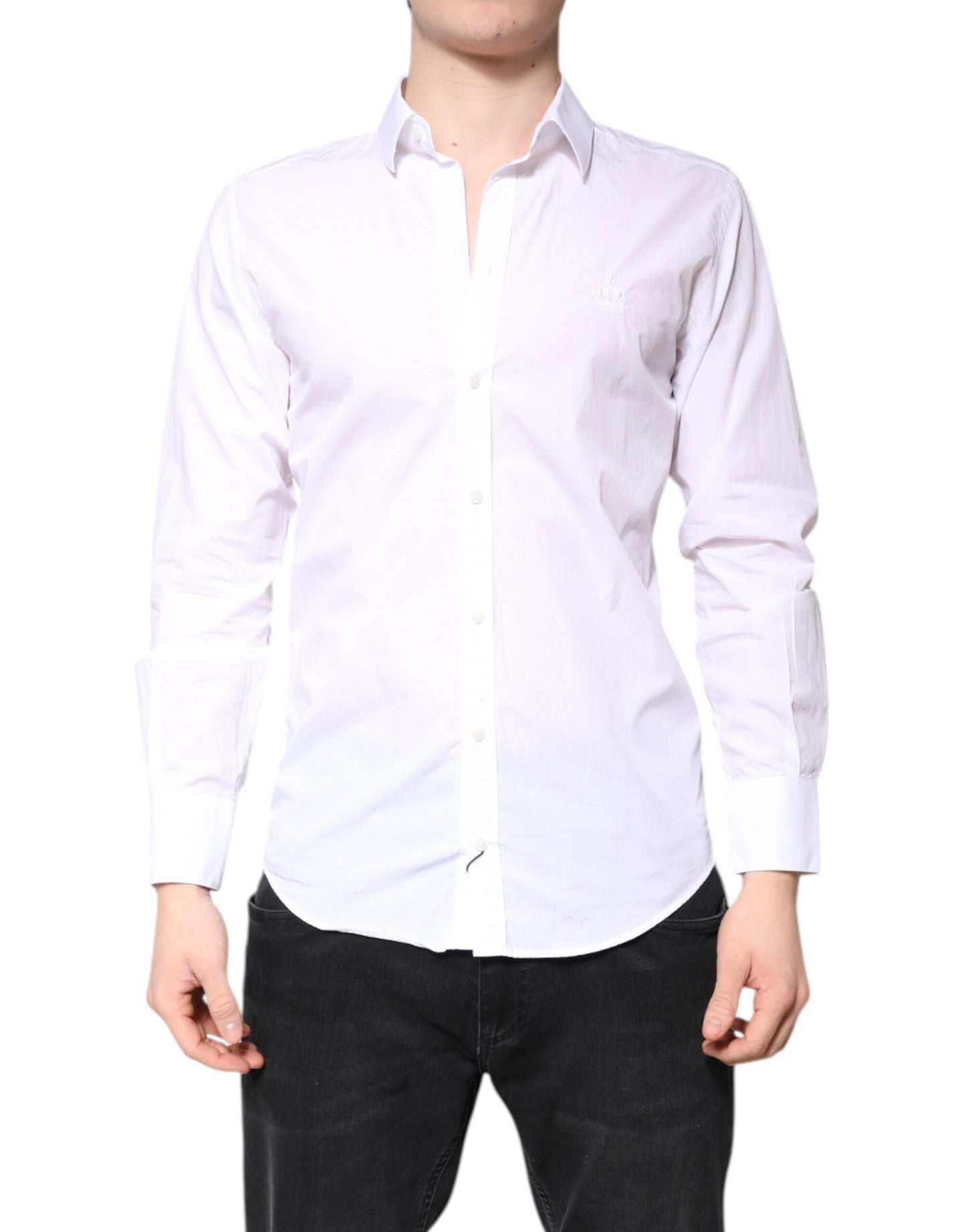 Dolce & Gabbana White MARTINI Cotton Men Formal Dress Shirt by Dolce & Gabbana