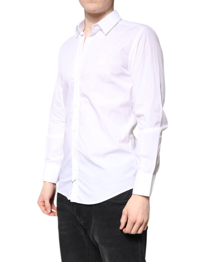 Dolce & Gabbana White MARTINI Cotton Men Formal Dress Shirt by Dolce & Gabbana