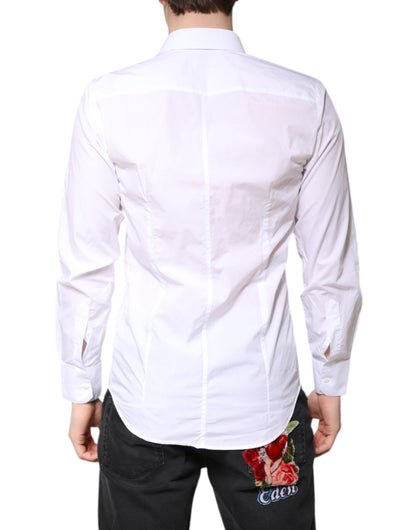 Dolce & Gabbana White MARTINI Cotton Men Formal Dress Shirt by Dolce & Gabbana