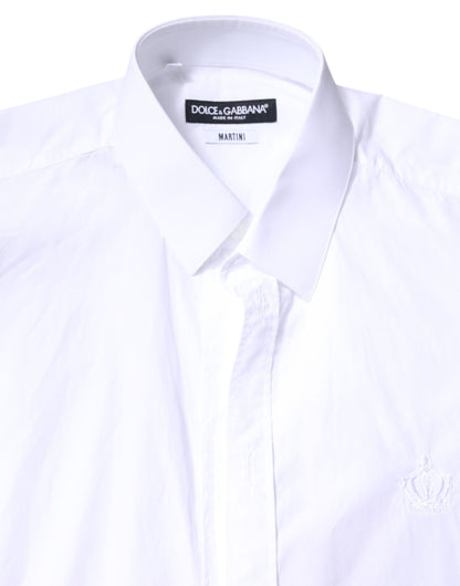 Dolce & Gabbana White MARTINI Cotton Men Formal Dress Shirt by Dolce & Gabbana