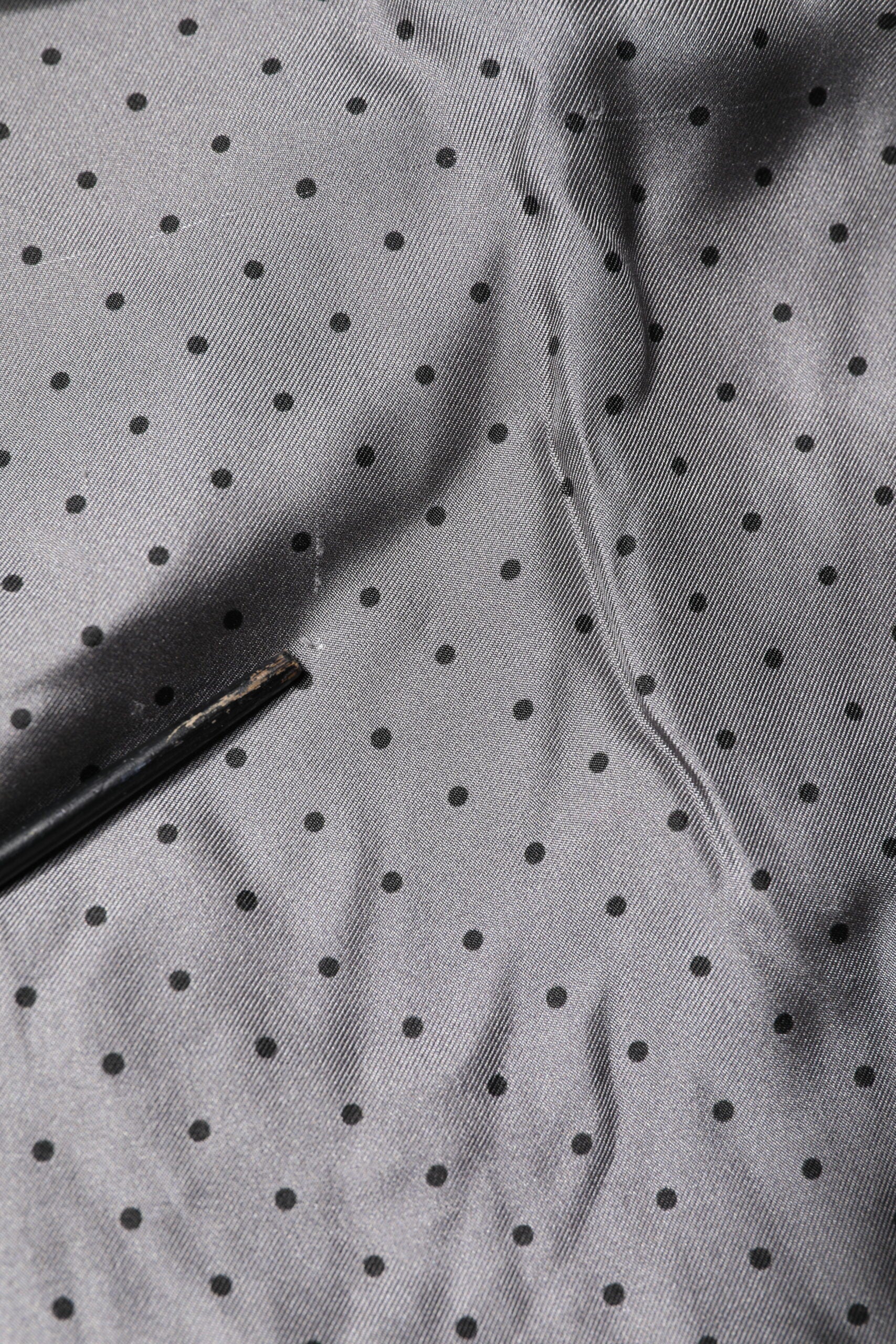 Dolce & Gabbana Gray Polka Dot Silk Long Sleeve Shirt by Dolce & Gabbana
