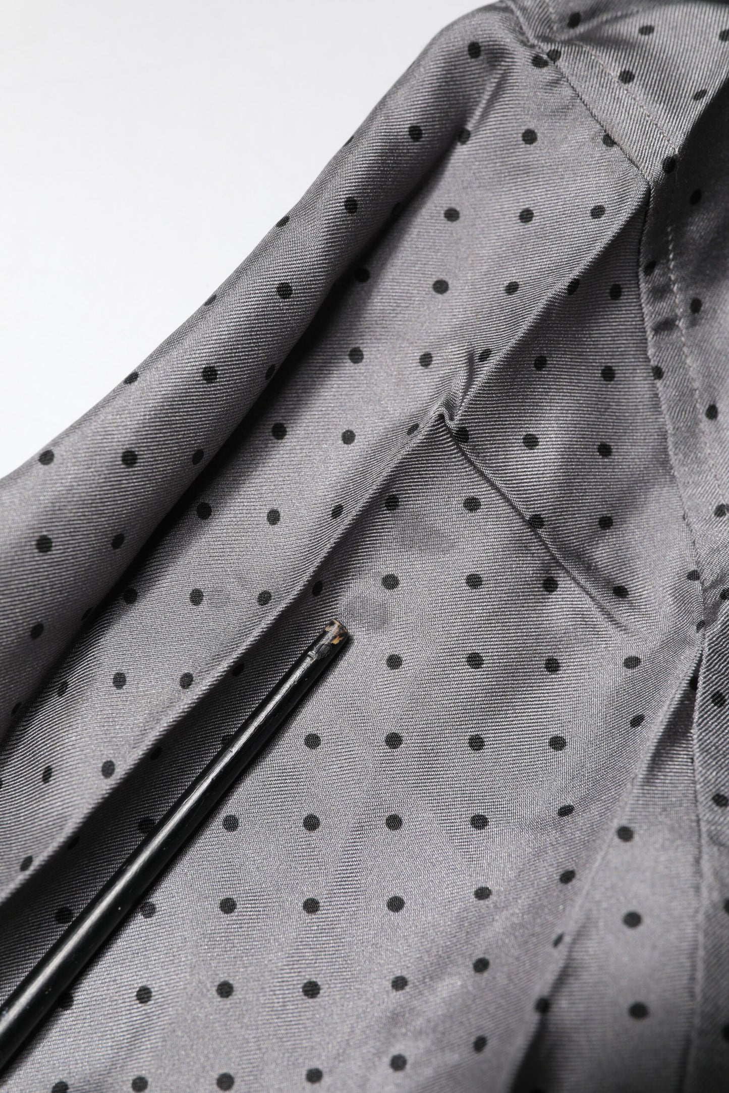 Dolce & Gabbana Gray Polka Dot Silk Long Sleeve Shirt by Dolce & Gabbana