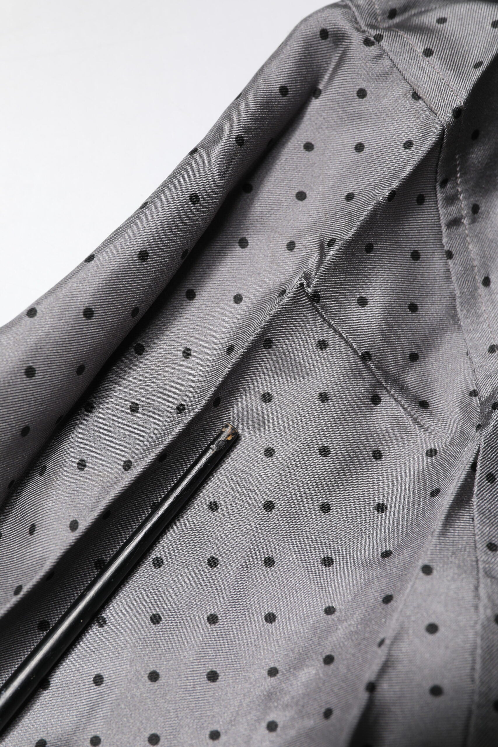 Dolce & Gabbana Gray Polka Dot Silk Long Sleeve Shirt by Dolce & Gabbana