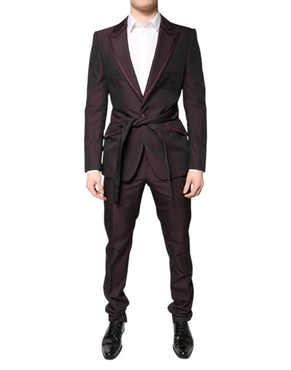 Costume formel 2 pièces marron à boutonnage simple Dolce &amp; Gabbana