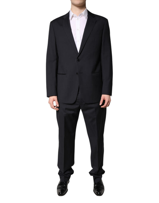 Costume deux pièces noir à simple boutonnage Emporio Armani