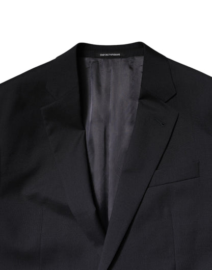 Costume deux pièces noir à simple boutonnage Emporio Armani