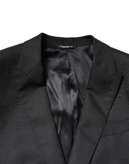 Costume deux pièces formel noir à simple boutonnage Dolce &amp; Gabbana