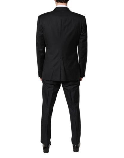Costume 3 pièces croisé noir Dolce &amp; Gabbana