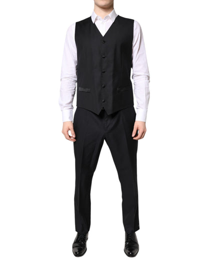 Costume 3 pièces croisé noir Dolce &amp; Gabbana