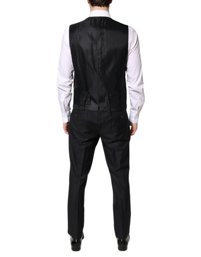 Costume 3 pièces croisé noir Dolce &amp; Gabbana