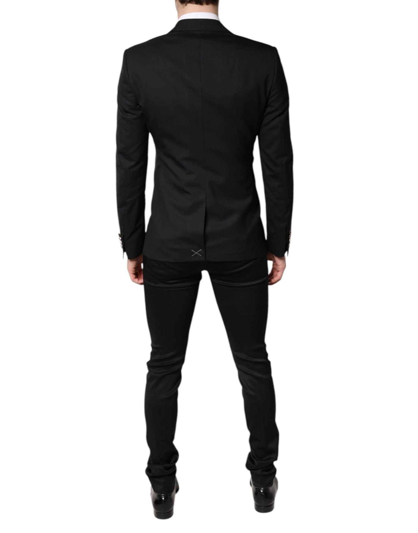 Dolce &amp; Gabbana Black Single Breasted Formal Blazer with Vest