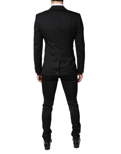 Dolce &amp; Gabbana Black Single Breasted Formal Blazer with Vest