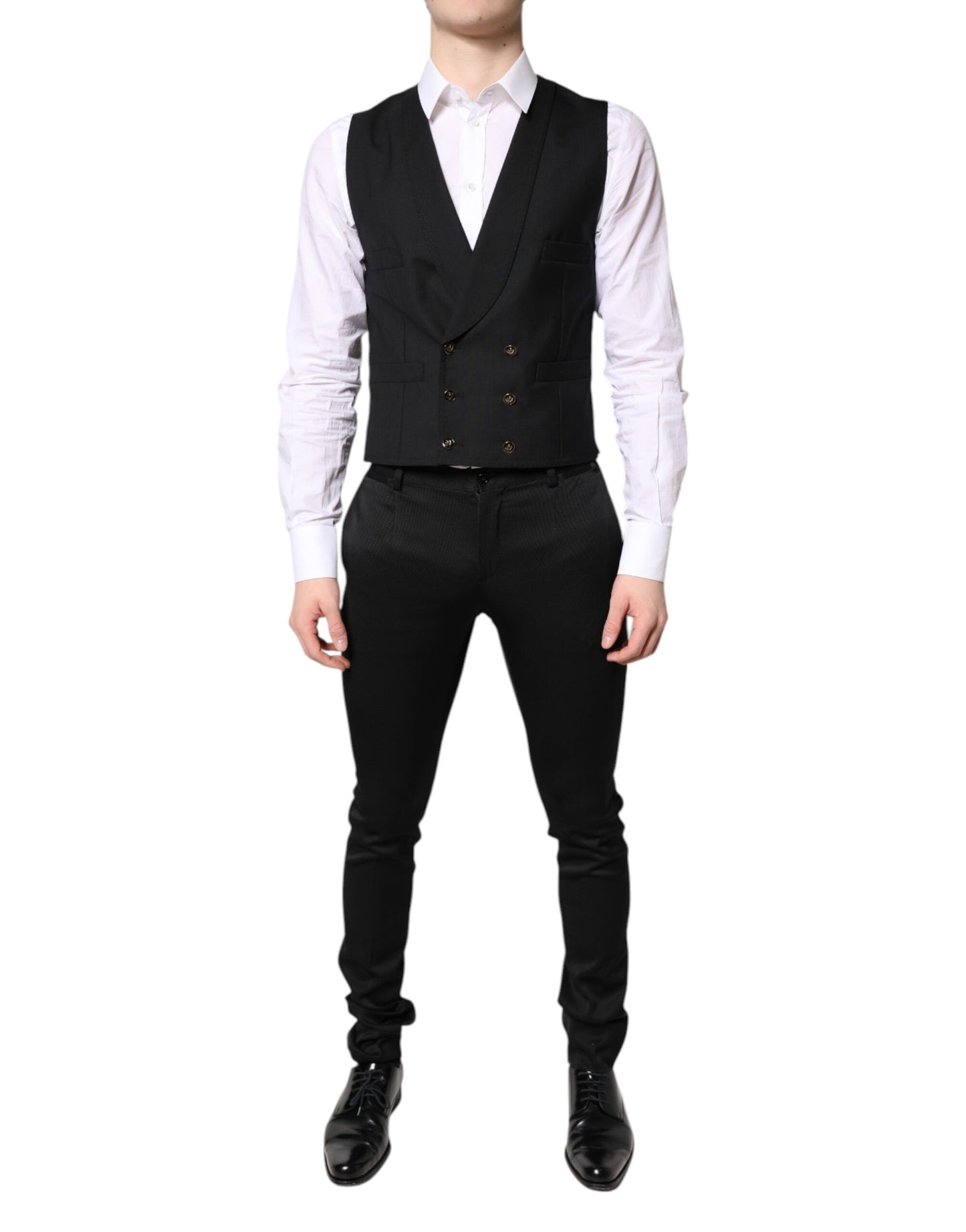Dolce &amp; Gabbana Black Single Breasted Formal Blazer with Vest