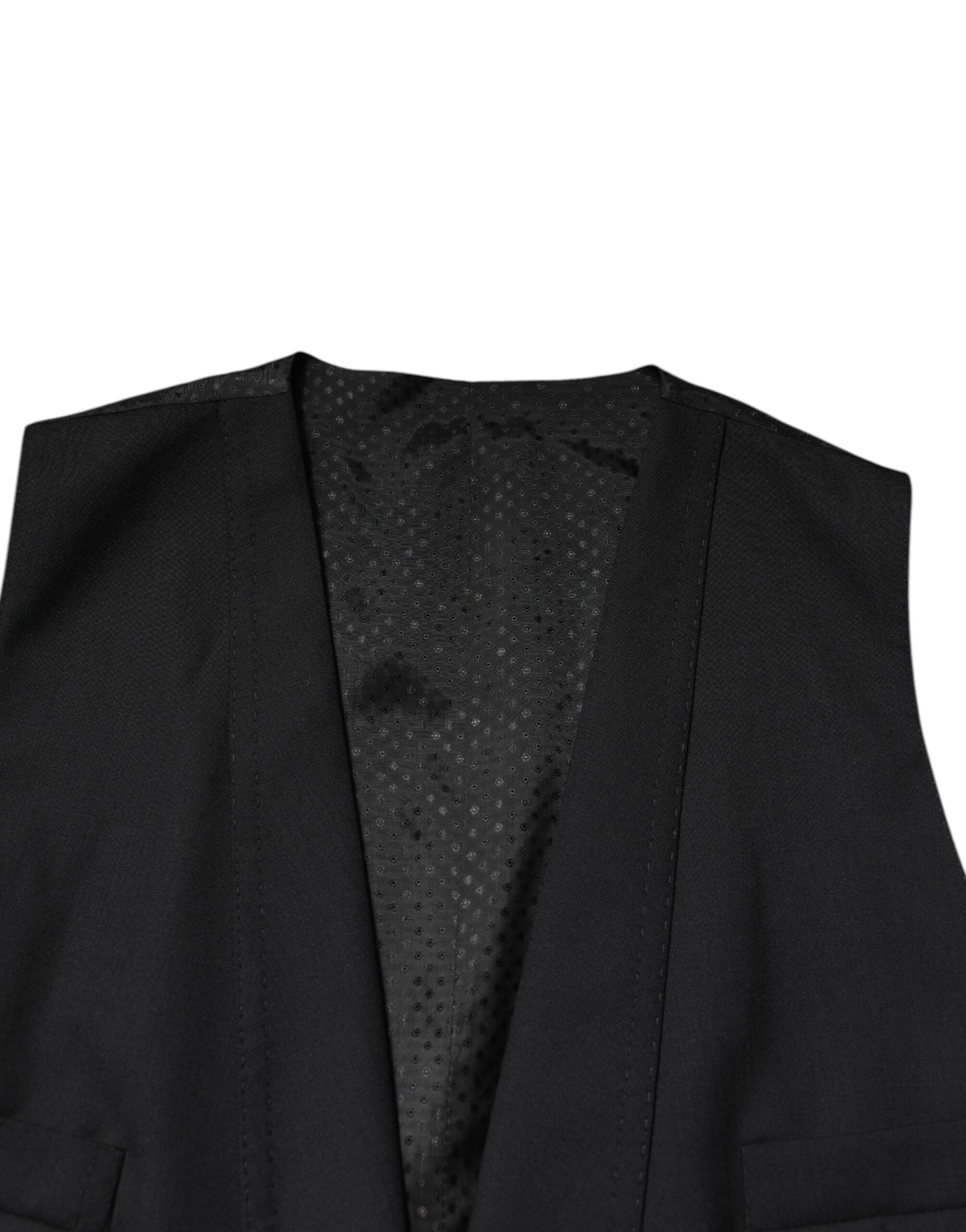 Dolce &amp; Gabbana Black Single Breasted Formal Blazer with Vest