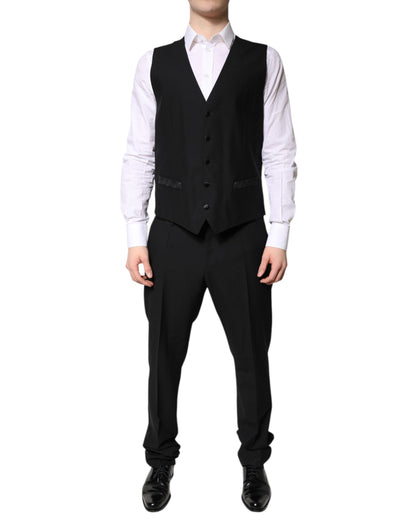 Costume formel 3 pièces noir à boutonnage simple Dolce &amp; Gabbana