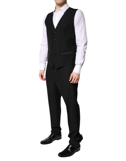 Costume formel 3 pièces noir à boutonnage simple Dolce &amp; Gabbana