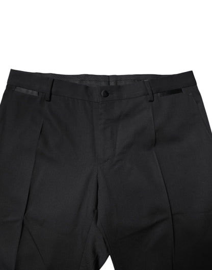 Costume 2 pièces simple boutonnage en laine noire Dolce &amp; Gabbana