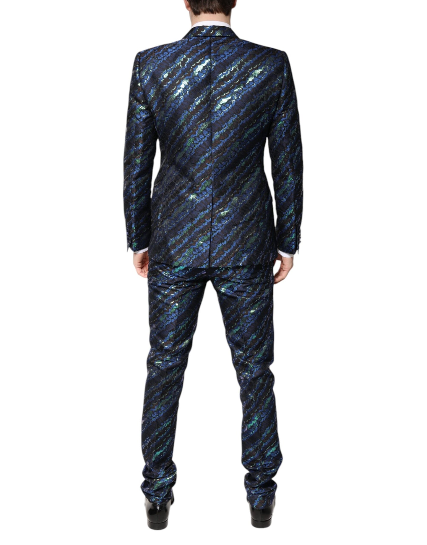 Costume 2 pièces Dolce &amp; Gabbana en jacquard de polyester multicolore