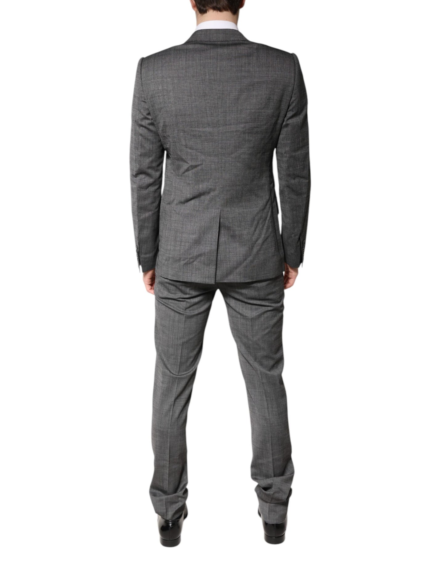Costume 2 pièces simple boutonnage en laine grise Dolce &amp; Gabbana