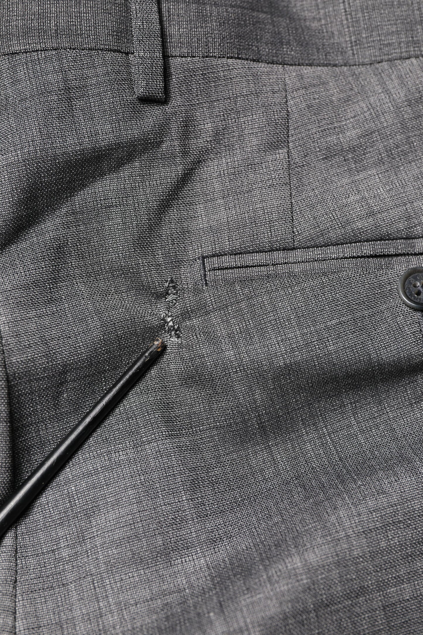Costume 2 pièces simple boutonnage en laine grise Dolce &amp; Gabbana