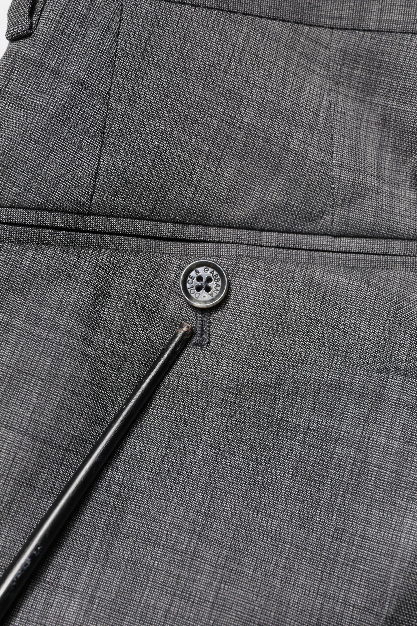 Costume 2 pièces simple boutonnage en laine grise Dolce &amp; Gabbana