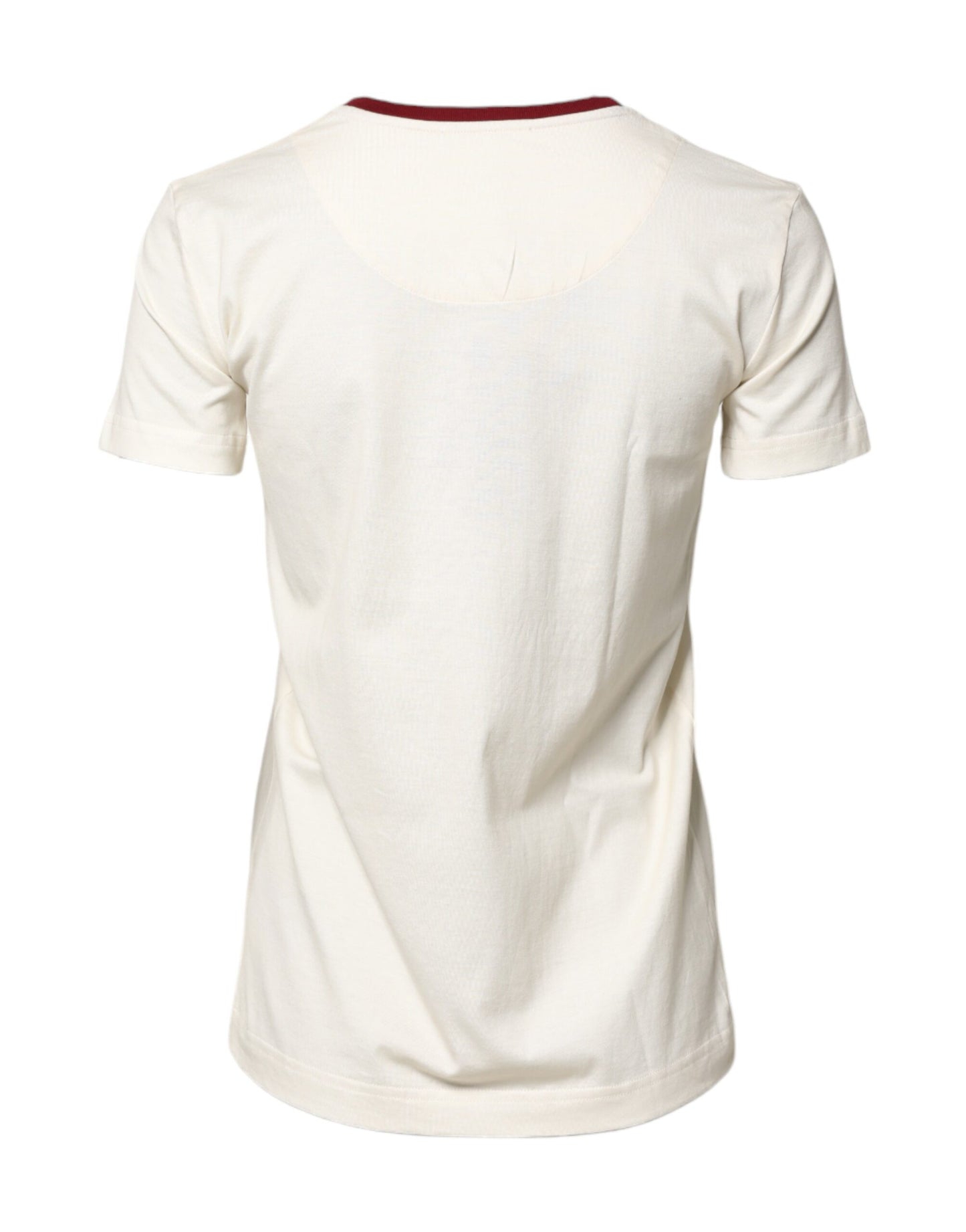 Dolce & Gabbana White Cotton Print Short Sleeves Top T-shirt by Dolce & Gabbana