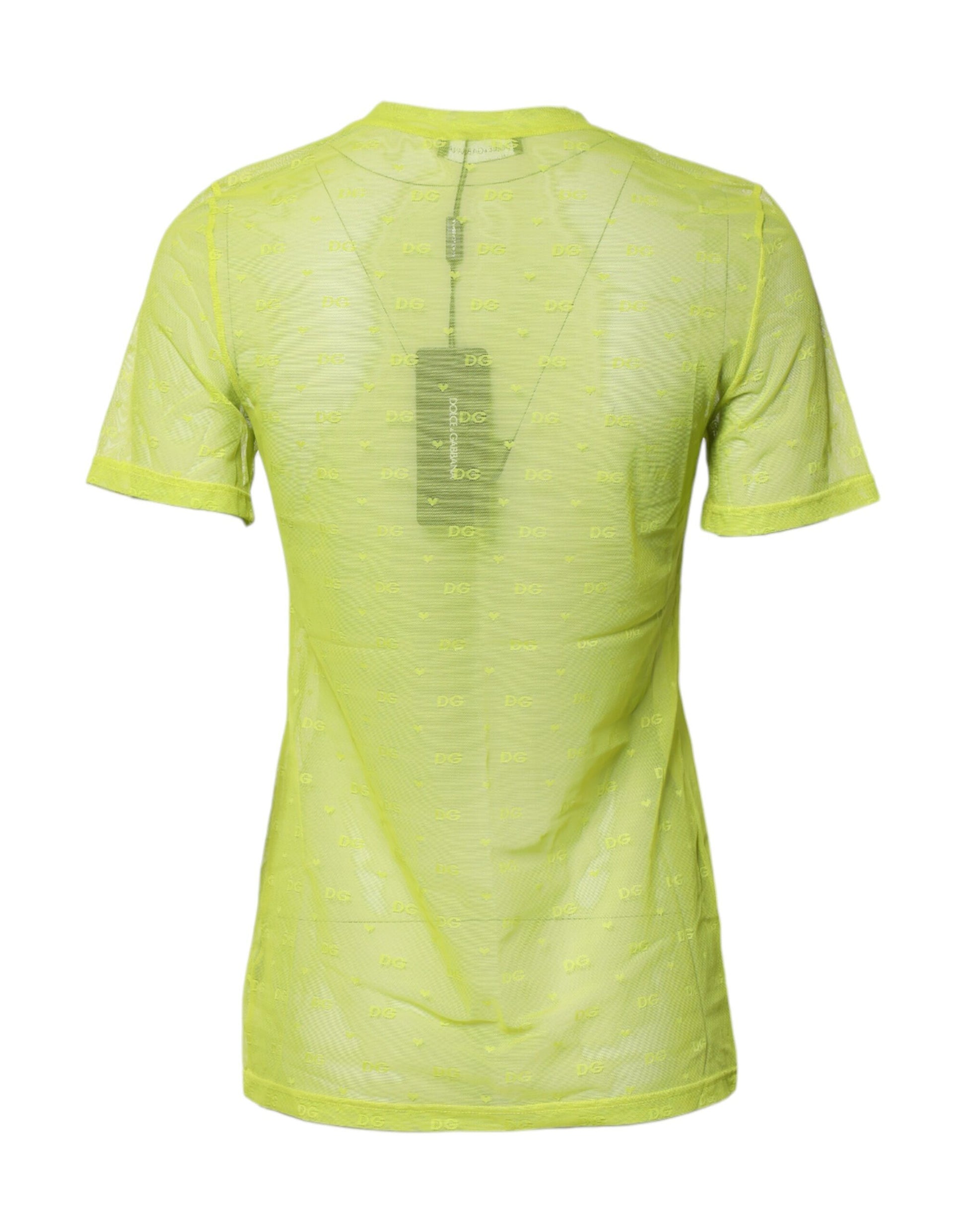 Dolce & Gabbana Green Nylon See Through Women Short Sleeves Top by Dolce & Gabbana