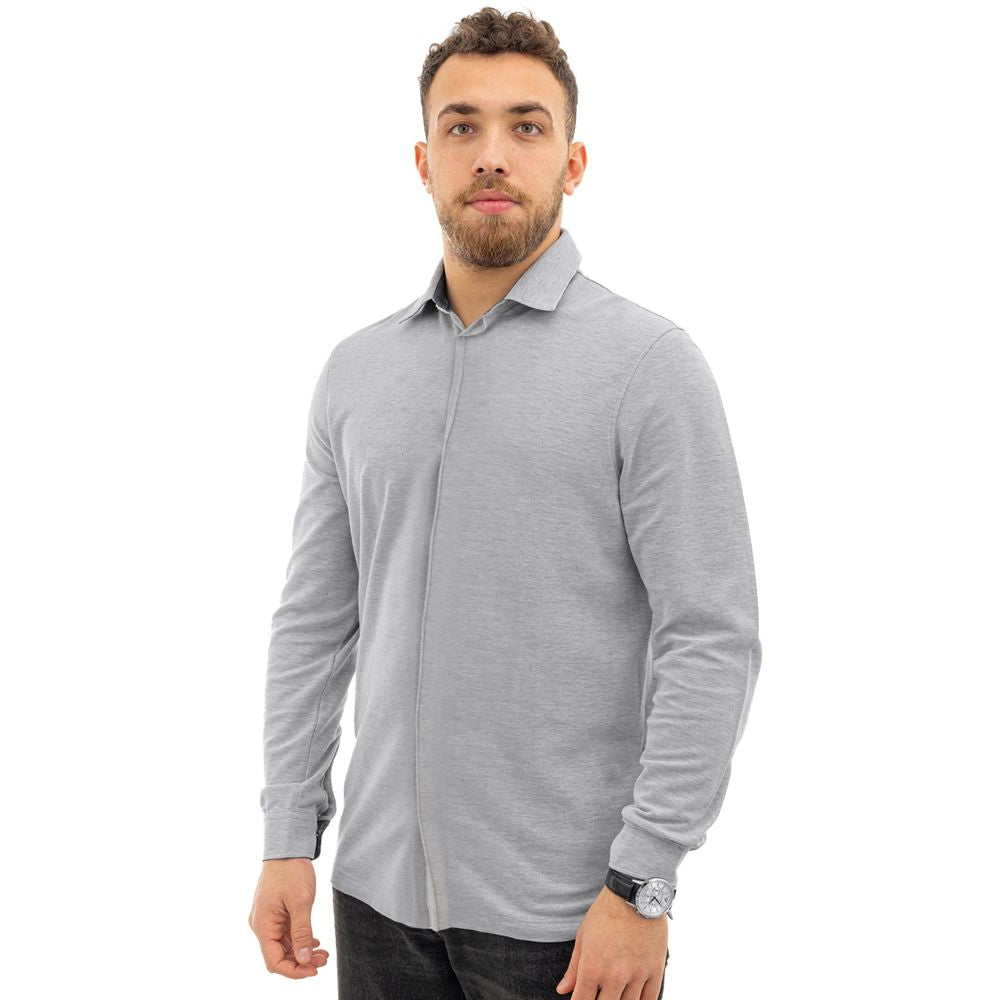 Corneliani Gray Cotton Shirt by Corneliani