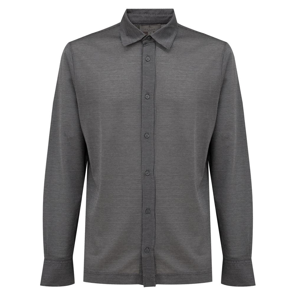 Canali Gray Cotton Shirt by Canali