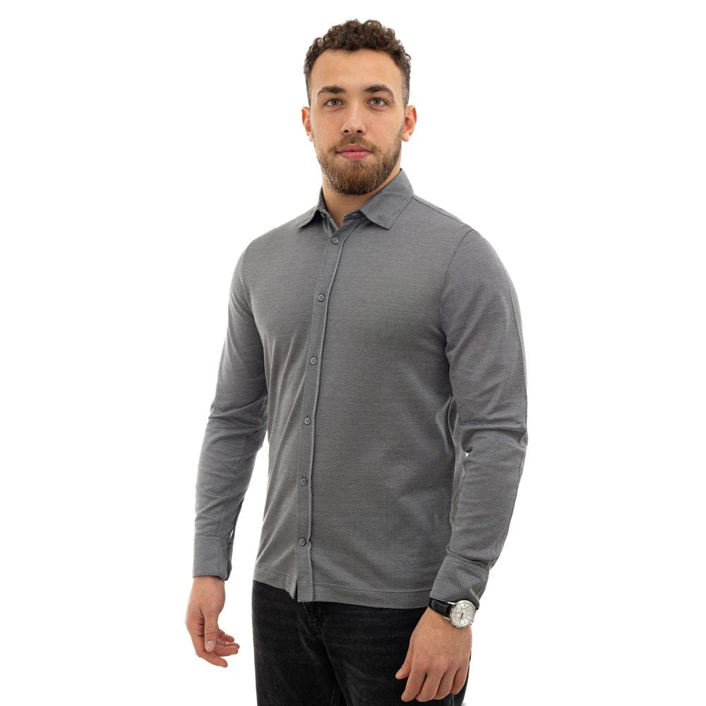 Canali Gray Cotton Shirt by Canali