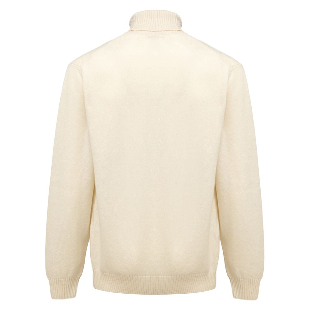 Cruciani White Cashmere Turtleneck by Cruciani