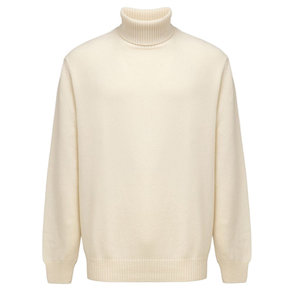 Cruciani White Cashmere Turtleneck by Cruciani