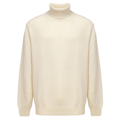 Cruciani White Cashmere Turtleneck by Cruciani