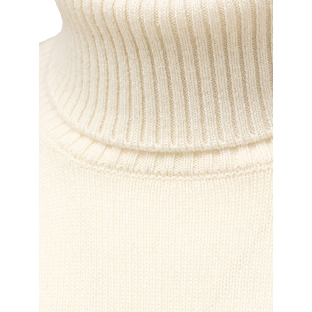 Cruciani White Cashmere Turtleneck by Cruciani