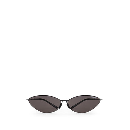 Lunettes de soleil Balenciaga en cuir de veau noir