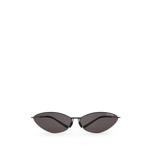 Lunettes de soleil Balenciaga en cuir de veau noir