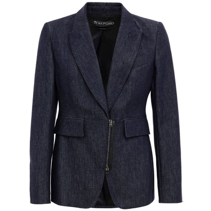 Tom Ford Blue Cotton Jackets &amp; Coat