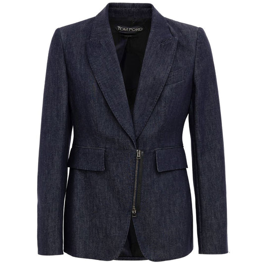 Tom Ford Blue Cotton Jackets &amp; Coat