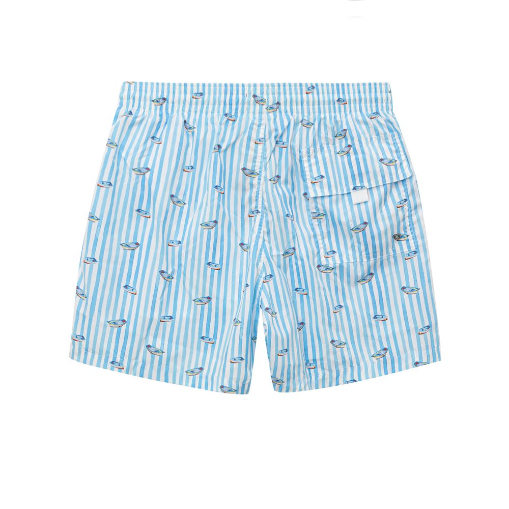 Maillot de bain en polyester bleu Canali