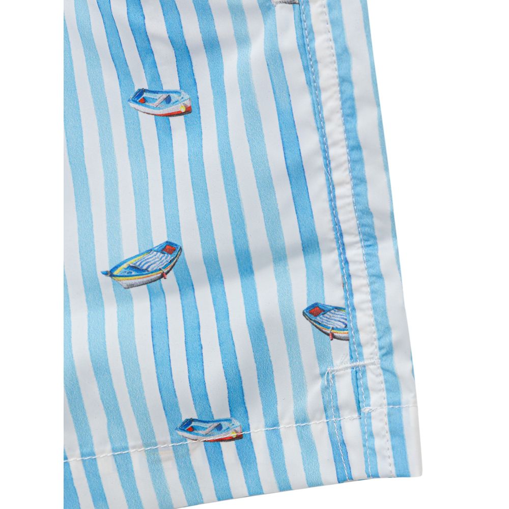 Maillot de bain en polyester bleu Canali