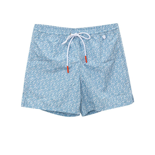 Maillot de bain en polyester bleu Isaia