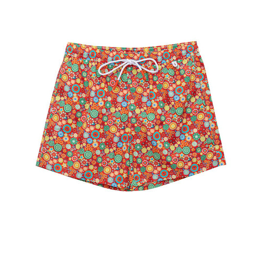 Maillot de bain en polyester rouge Isaia