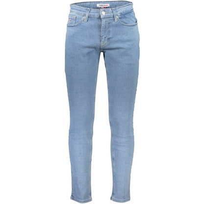 Tommy Hilfiger Light Blue Cotton Men Slim Tapered Jean by Tommy Hilfiger