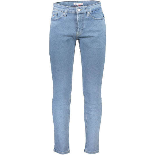 Tommy Hilfiger Light Blue Cotton Men Slim Tapered Jean by Tommy Hilfiger