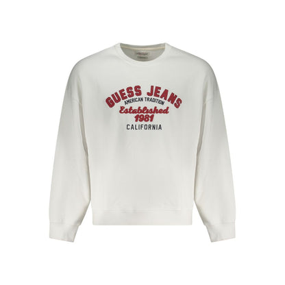 Guess Jeans White Cotton Men Sweater by Guess Jeans