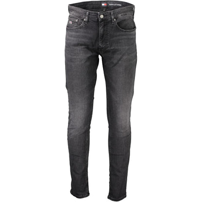 Tommy Hilfiger Black Cotton Jeans & Pant by Tommy Hilfiger