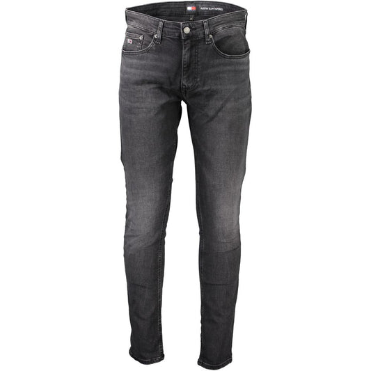 Tommy Hilfiger Black Cotton Jeans & Pant by Tommy Hilfiger