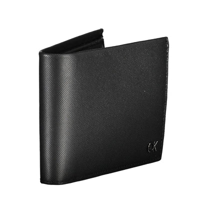Portefeuille homme en cuir noir Calvin Klein