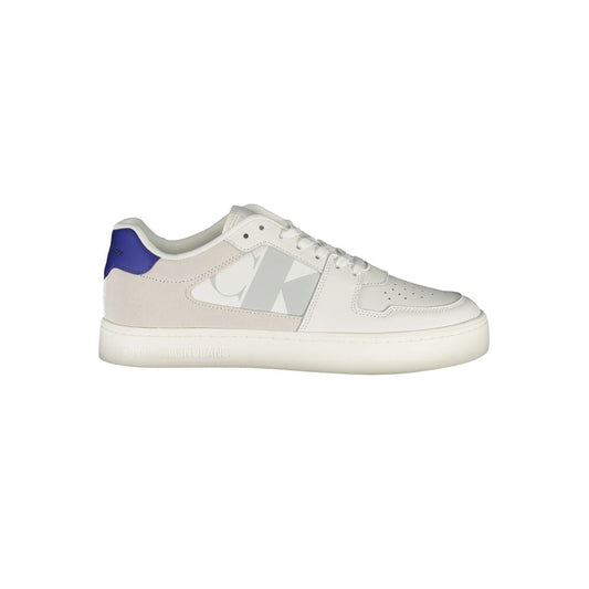 Calvin Klein White Leather Mens Sneaker by Calvin Klein